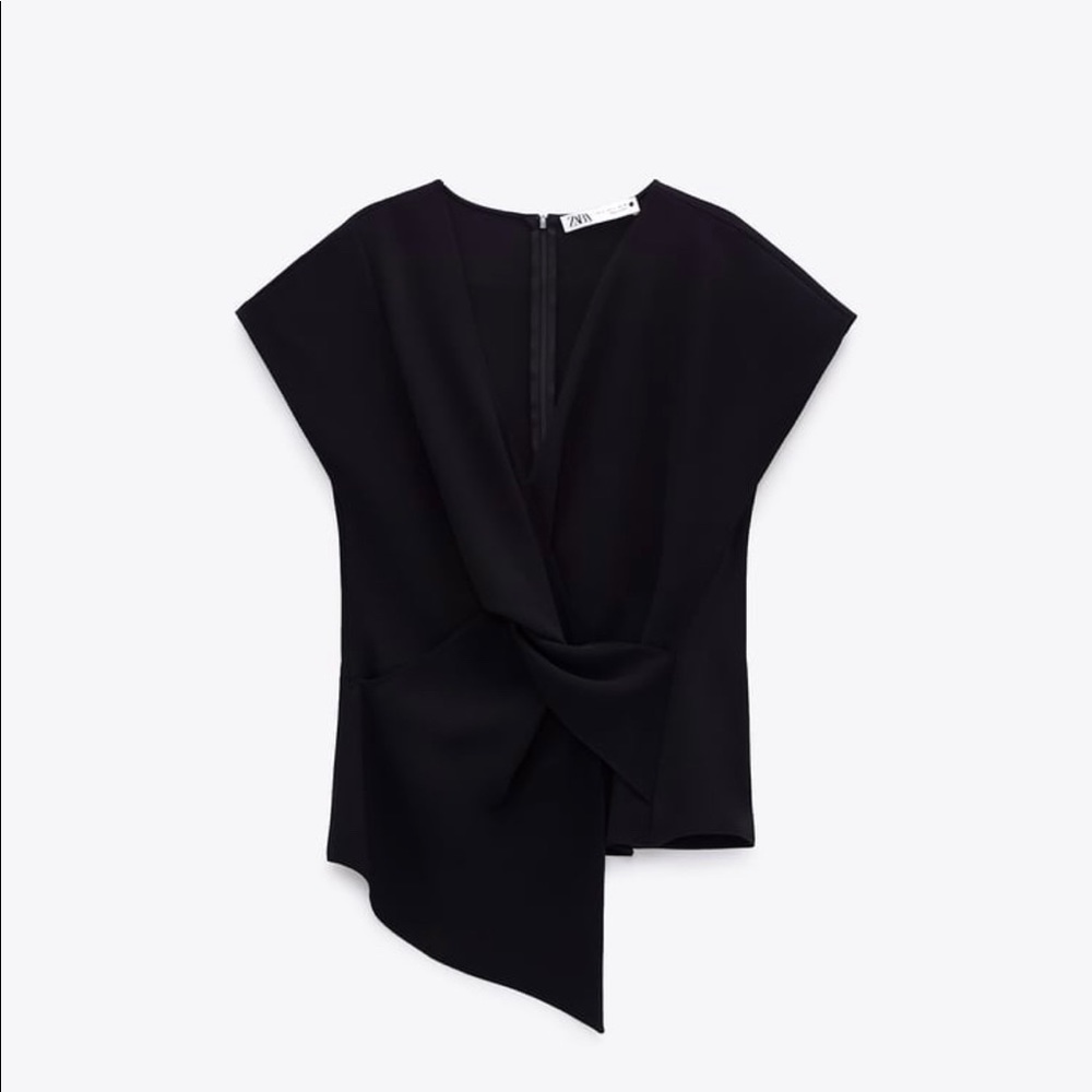 Zara knotted front top